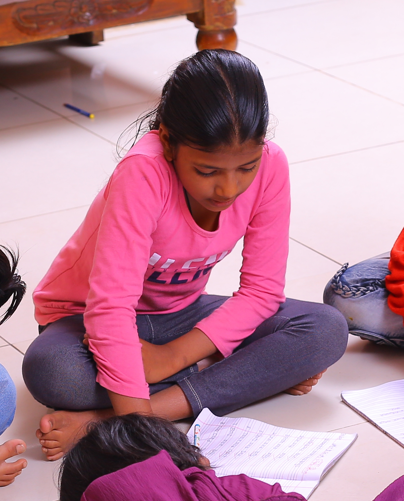 Child receiving education and support